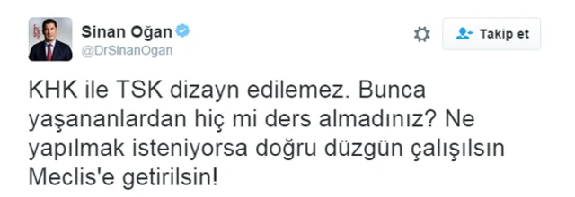 Sinan Oğan tweet
