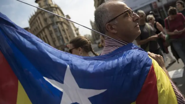 Демонстрант с флагом