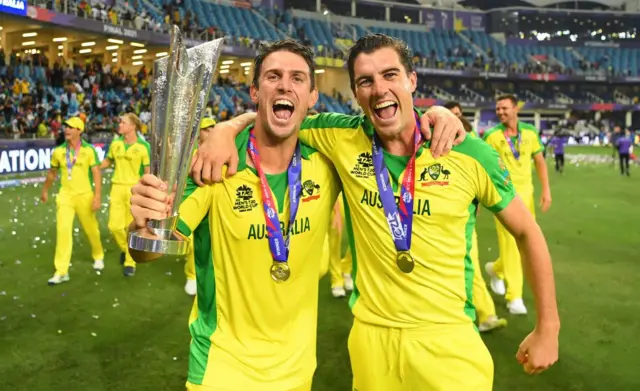 ২০২১ সালে অস্ট্রেলিয়ার শিরোপা নিয়ে উল্লাস
