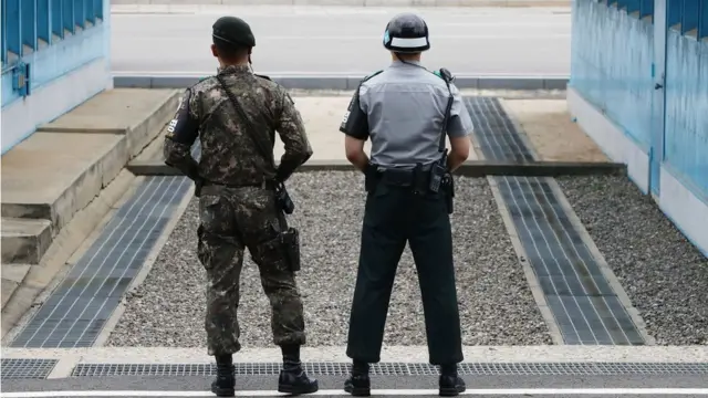 la frontera entre las dos Coreas