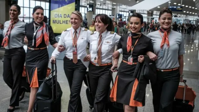 Una tripulación conformada solo por mujeres operó un vuelo de la aerolínea brasileña GOL.