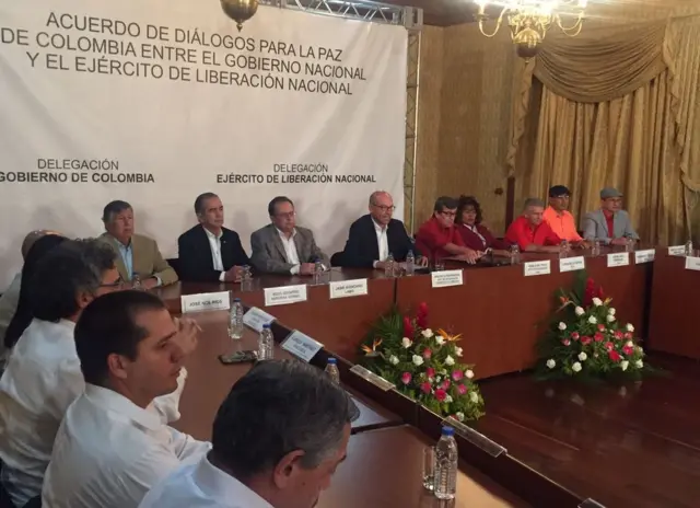 Anuncio del inicio de los diálogos hecho en Caracas