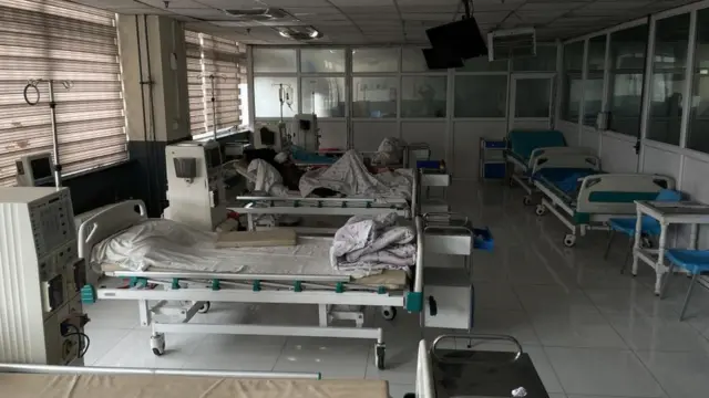 Una vista desde un hospital en Kabul, Afganistán,