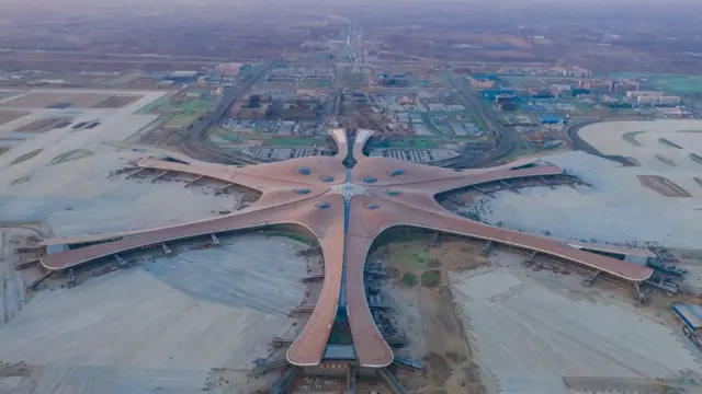 डाशिङ विमानस्थल आकाशबाट यस्तो देखिन्छ