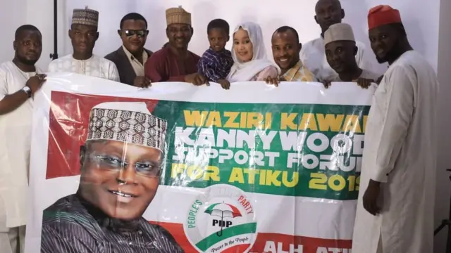Jarumai Sulaiman Bosho, Hafiz Bello, Fati Mohammed da sauransu na tallata dan takarar PDP a zaben shugaban Najeriya na 2019, Alhaji Atiku Abubakar.