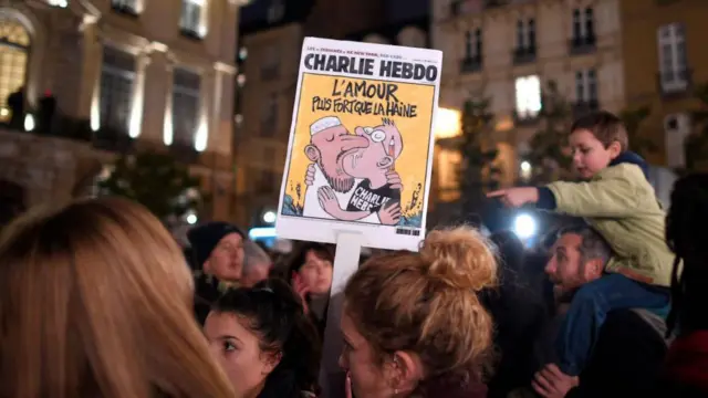 Protesto a favor da Charlie Hebdo