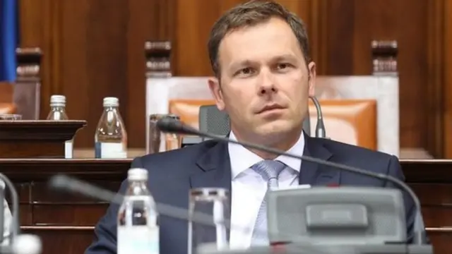 Премијерка Србије Ана Брнабић и нови министар финансија Синиша Мали у Скупштини Србије, 29. мај 2018