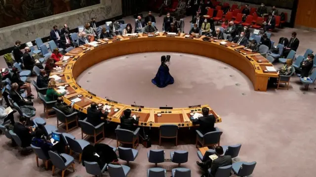 Rapat darurat Dewan Keamanan PBB soal krisis Ukraina, pada Februari 2022 lalu.