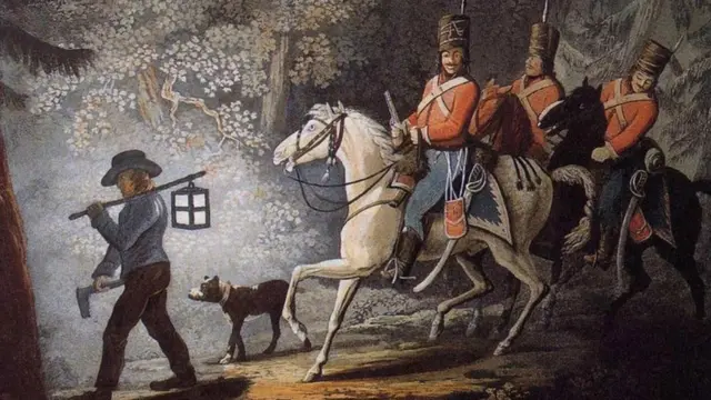 Una ilustración sobre la historia del Jinete sin Cabeza