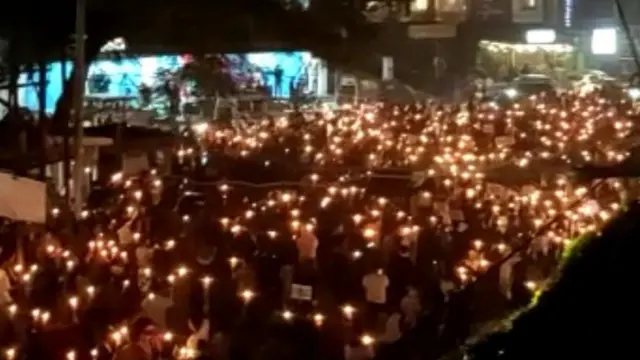दीमापुर में कैंडिल मार्च