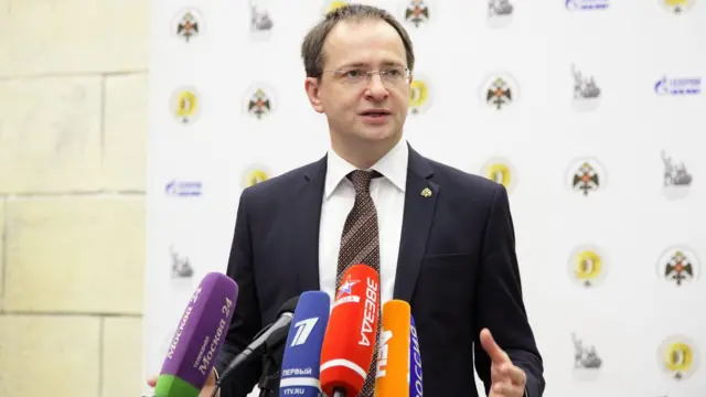 Володимир Мединський – колишній депутат Держдуми, ексміністр культури РФ, помічник президента Володимира Путіна та голова російської делегації на переговорах з Україною 