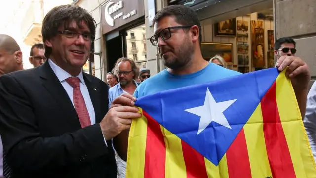 El presidente del gobierno catalán, Carles Puigdemont