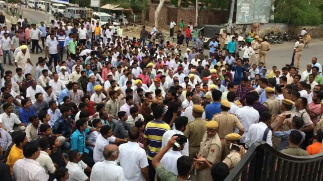 राजपुरोहित समाज का प्रदर्शन