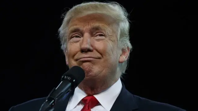 Donald Trump durante un discurso.