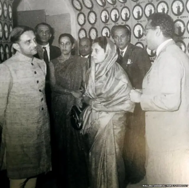 ઇન્દિરા ગાંધી સાથે સારાભાઈ