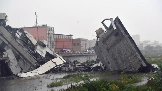 ภาพสะพานที่ขาดลง