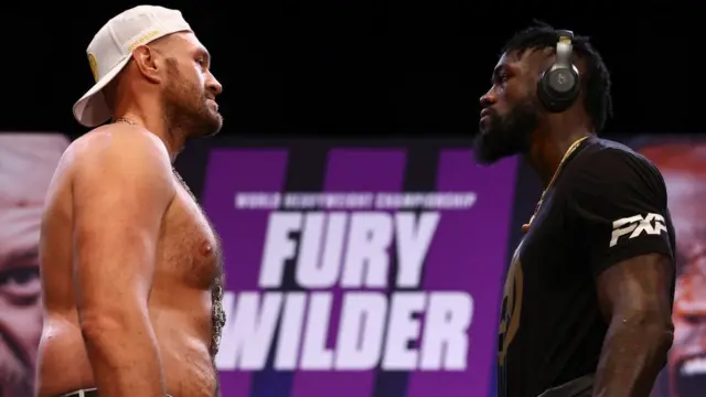 WBC Heavyweight Champion Tyson Fury and Deontay Wilder for dia press conference