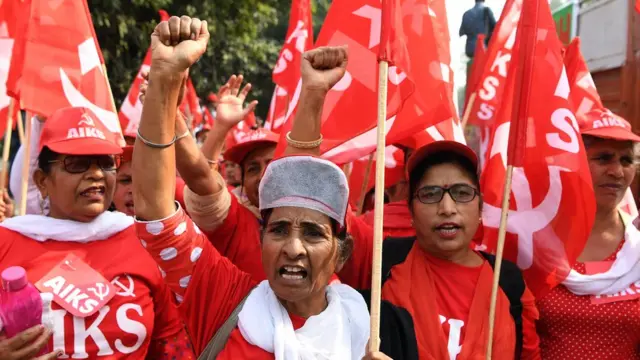 दिल्ली में किसानों का प्रदर्शन