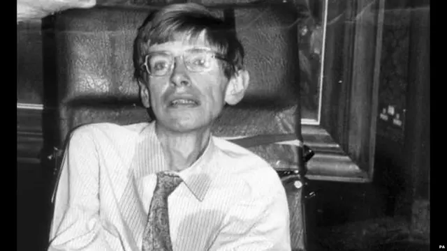 1985 photo of Stephen Hawkings
