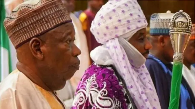 Gwamna Umar Abdullahi Ganduje da Sarkin Kano Muhammadu Sanusi II