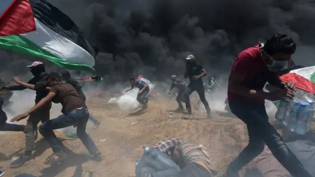 હિંસામાં ઘાયલ પેલેસ્ટાઇનવાસીની તસવીર