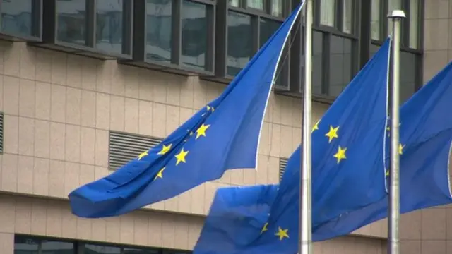 EU flags flying