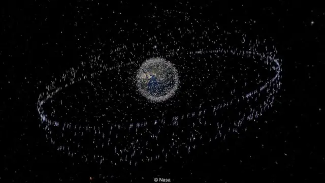 Sampah di antariksa mulai dari sekecil bintik cat sampai satelit yang sudah tak dipakai.