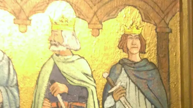 Макбет и его пасынок Лулах. Фрагмент фриза "Знаменитые шотландцы" в Портретной галерее Эдинбурга.