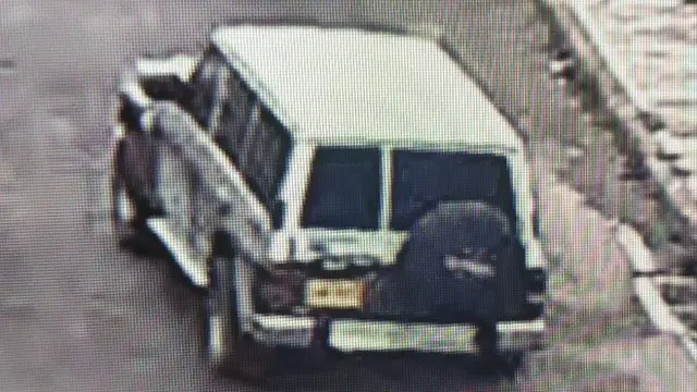 Camioneta utilizada en el atentado en Bogotá