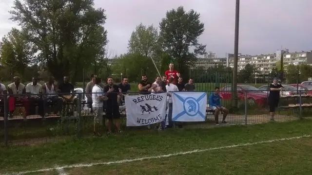 избеглице и навијачи