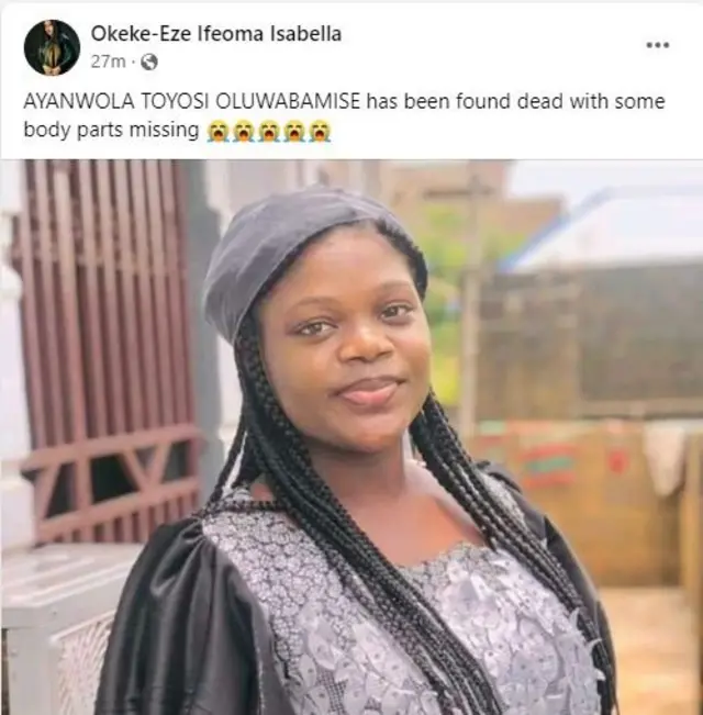 Social media user react