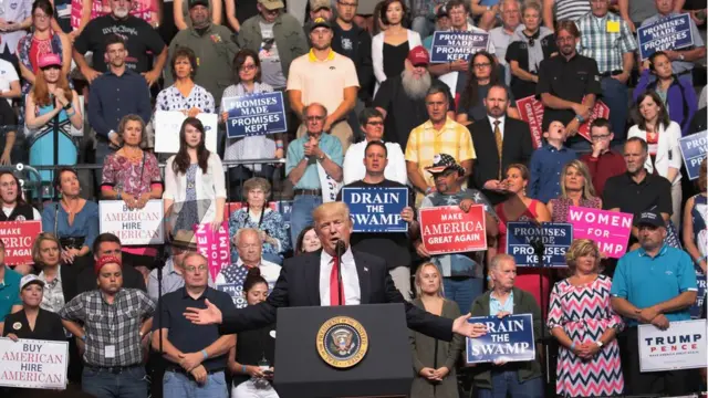 Donald Trump en un acto público el 21 de junio de 2017 en Cedar Rapids, Iowa