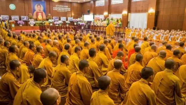 Upacara di salah satu pagoda di Vietnam pada Juni 2018.