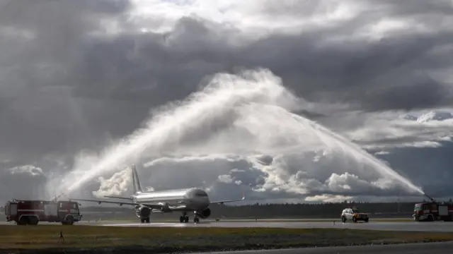 Открытие новой полосы Шереметьево