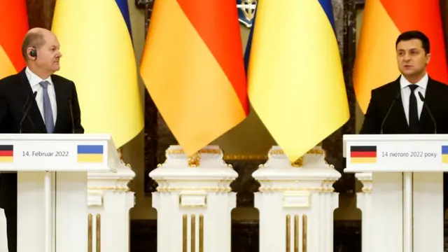Олаф Шольц и Владимир Зеленский