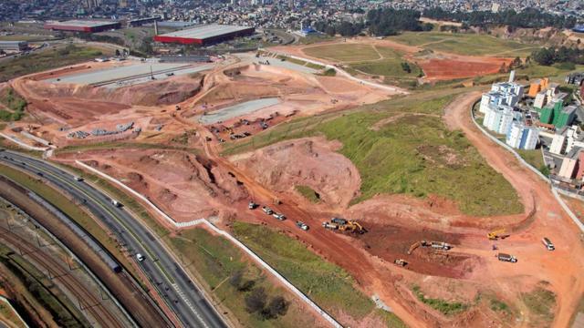 Foto aéreasite de apostas online2011 mostra terreno onde mais tarde foi construída a Arena Corinthians