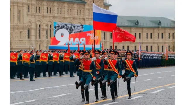 Desfile militar en la Plaza Roja