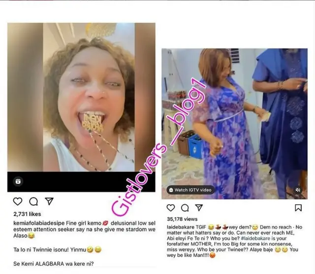 Oko ọrọ ti Kemi Afolabi ati Laide Bakare sọ lori ayelujara