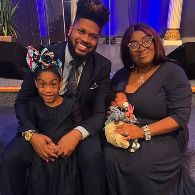 에보니(36)와 남편 그리고 딸 레인.