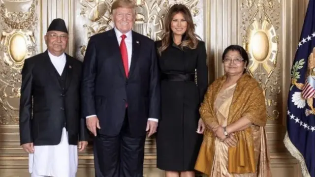 अमेरिकी राष्ट्रपतिसँग प्रधानमन्त्री केपी ओली