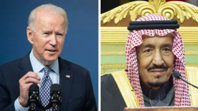 سعودی بادشاہ اور امریکی صدر بائیڈن