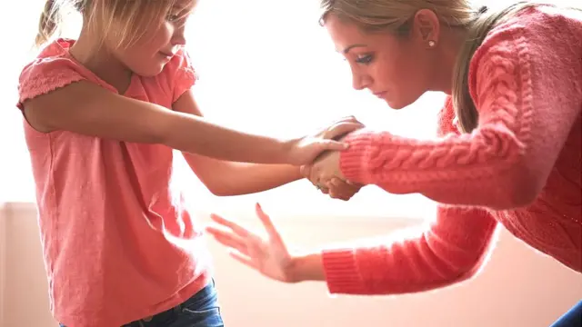 Smacking child
