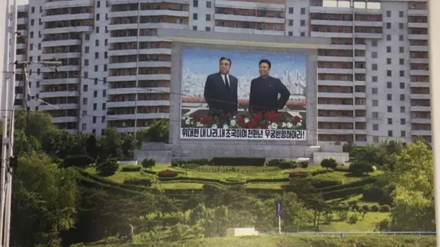 Pjongjang, bilbord, 2019.