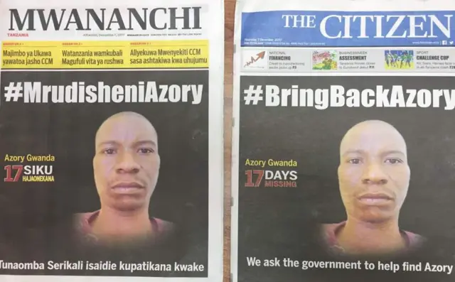 Magazeti ya mwananchi leo yameongoza na kichwa cha habari #MrudisheniAzory
