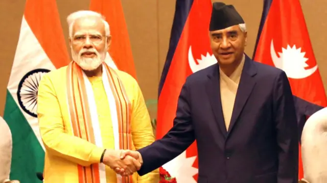 लुम्बिनीमा मोदी र देउवा