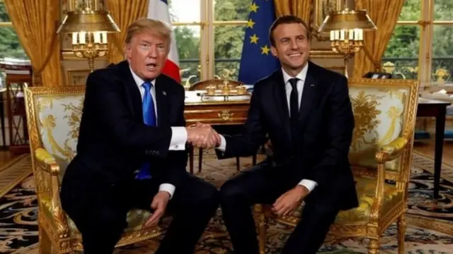 Donald Trump və Emmanuel Macron