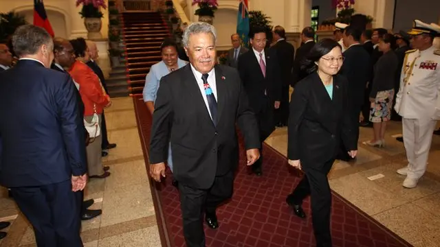 台灣在南太平洋邦交國吐瓦魯(圖瓦盧)的總理索本加先前應蔡英文政府的邀請到台灣參加雙十節慶典。