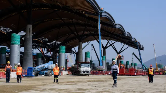 港珠澳大桥港方口岸人工岛工地（9/2/2017）