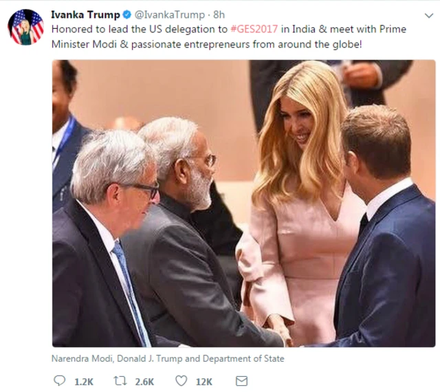 இவான்கா டிரம்ப் இந்தியா வருகிறார்: சமூக வலைத்தளத்தில் ஆதரவும் எதிர்ப்பும்