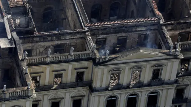 Prédio do Museu Nacional vistodupla sena de páscoa ano 2024cima após incêndio